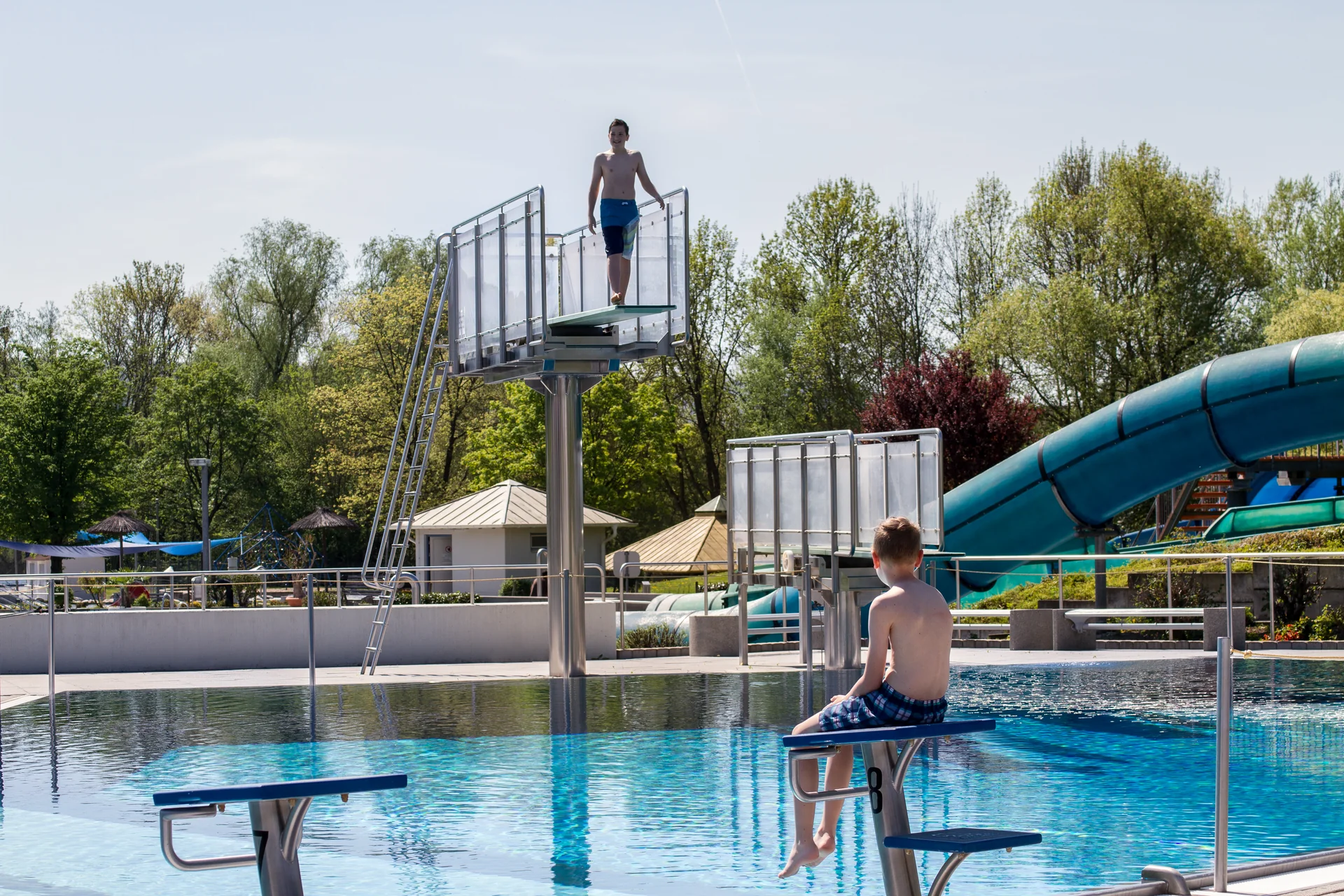 Sommermoment im Mineralfreibad Oberes Bottwartal