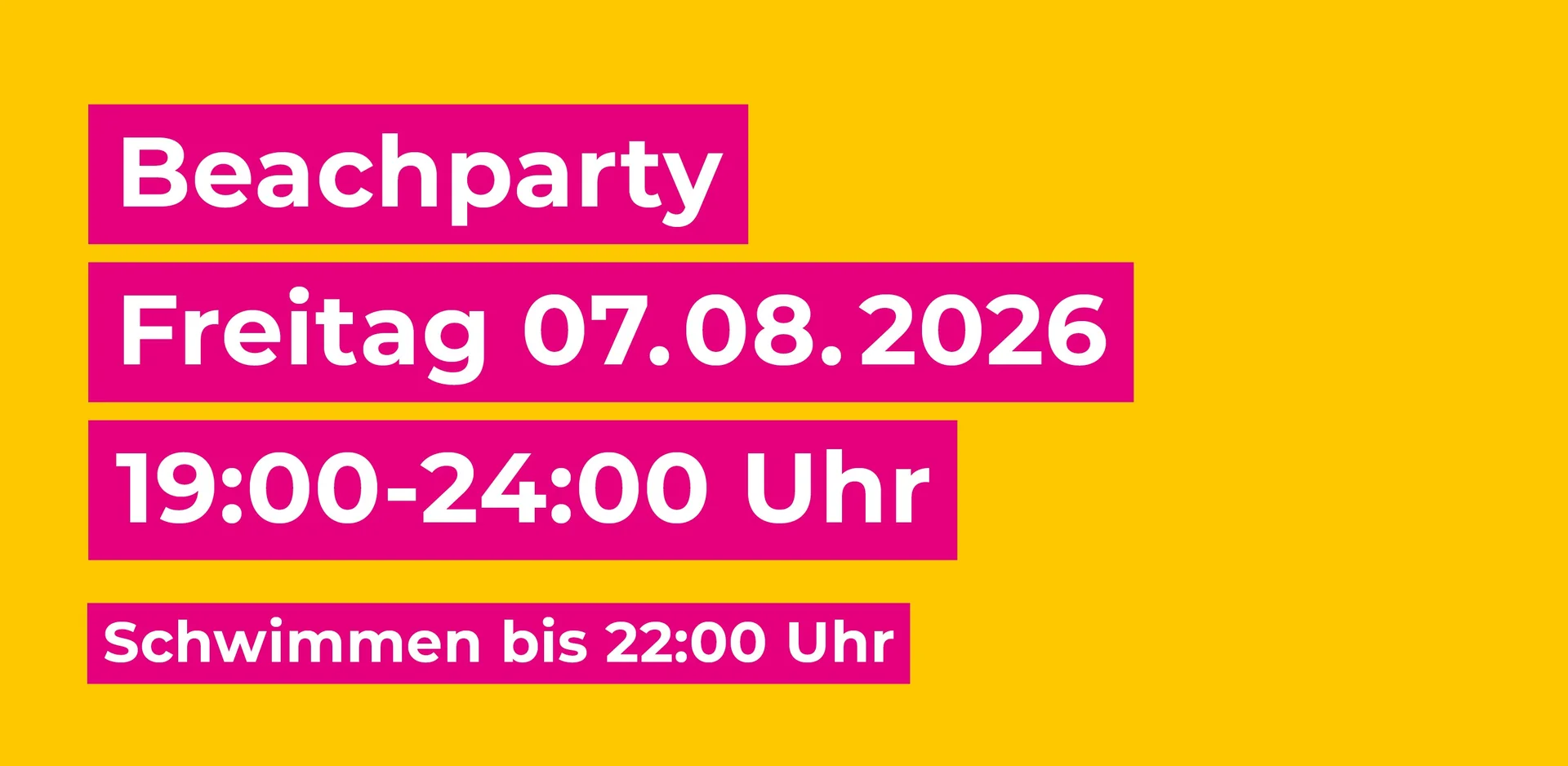 Save the Date: Beachparty im Freibad Oberes Bottwartal